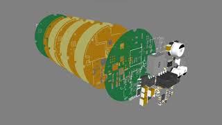 3D модель платы блока управления светодиодных линз MATRIX BI-LED 2022 от LEDTECHBEAMS.