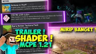 MENCOBA SHADERS YANG MIRIP DI TRAILER MINECRAFT ! - Shaders for mcpe 1.21 - mcpe shaders 1.21