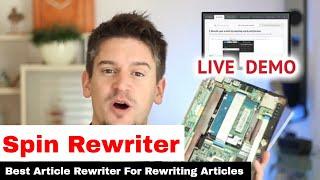 Spin Rewriter - Best Article Rewriter Software For Rewriting Articles