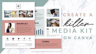 How To Create A Killer Media Kit in Canva |Easy Tutorials with Reina