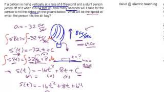 Calculus - Integration Word Problem of falling object