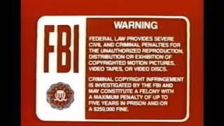 FBI Warning Screens on VHS