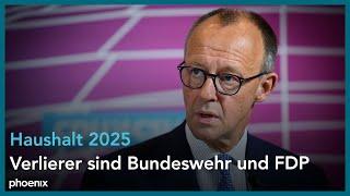 Haushalt 2025: Statements von Friedrich Merz (CDU) und Alexander Dobrindt (CSU)