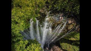 EL SALTO DEL LIMON WATERFALL IN VERAGUAS, PANAMA - DRONE