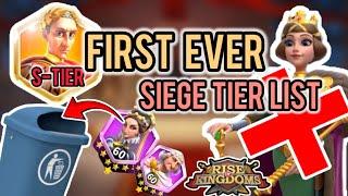 FIRST EVER SIEGE TIER LIST! Best Engineering pairings going into 2025 in Rise of Kingdoms #rok