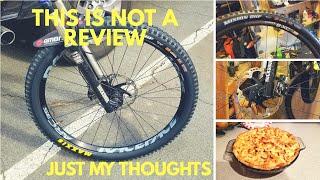 Race Face Arc 35 , Maxxis Minion DHF , and Shimano Ice-tech Rotor thoughts.