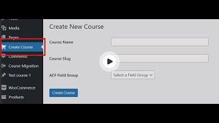 Create Course Plugin