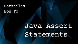 1.13 Assert Statements in Java