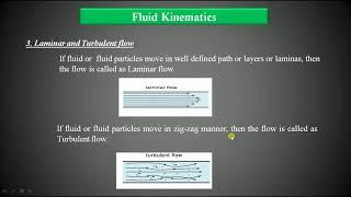 Fluid Kinematics and Types of flow