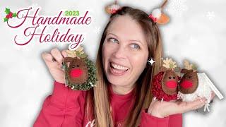 Pom Pom & Felt Christmas ORNAMENTS! (Handmade Holiday 2023)