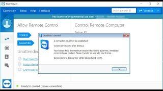 TeamViewer session timeout After few Minutes, Timing out inactive sessions