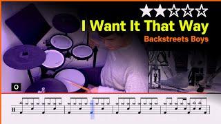 [Lv.03] Want It That Way - Backstreets Boys () | Pop Drum Cover, Score, Sheet, Lessons