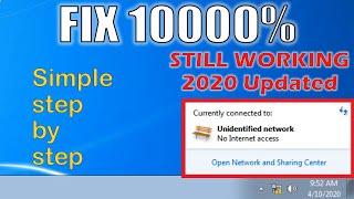 How to fix solve unidentified network problem on windows7,8,10 no internet access [limited access]