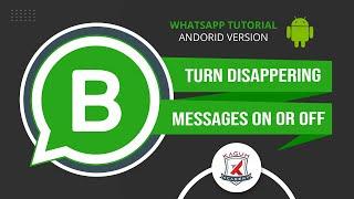 Disappearing Messages in WhatsApp Business | WhatsApp Business Tutorial for Business