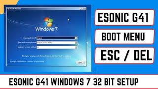 How to Install Windows 7 from a USB Flash Drive for Esonic G41 Motherboard | Esonic G41 Boot Menu