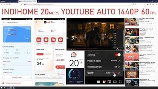 Review Kecepatan Indihome 20 Mbps | Youtube AUTO 1440p !!!