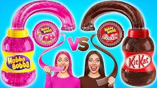 Челлендж. Розовая Еда против Шоколадная Еда | Смешные Челленджи от Choco DO