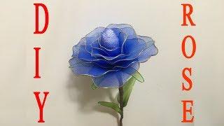 How To Make Stocking Flower | DIY  Rose Flower Crafts