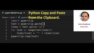 Python Copy and Paste from the Clipboard