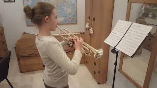 Trumpet Play: Learning to play the trumpet. Video for children №15: I play Impertinence, Handel