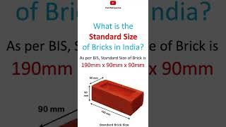 What is the Standard Size of Bricks in India | Civil Abhiyantaa