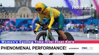 First Gold For Australia | Women's Cycling Time Trial Final Km's | Paris 2024 Olympics | #Paris2024