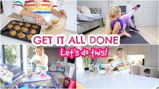 GET IT ALL DONE WITH ME - CLEANING, WORKOUT, HAIR CARE, MEAL PREP & GIFT WRAPPING | Emily Norris AD