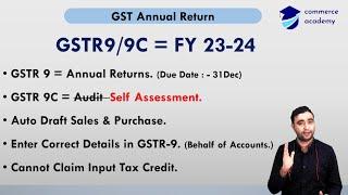 GSTR 9 Filing FY 23-24 | GSTR 9/9C Filing in Hindi FY 23-24 | GSTR 9/9C Update in Hindi & filing