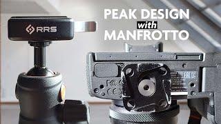 Use the Peak Design Capture clip with Manfrotto Tripod