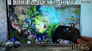 How to play Wild Rift LOL with gamepad on 4K TV? ROG 5 Gaming test/Flydigi Apex 2 Android Tutorial