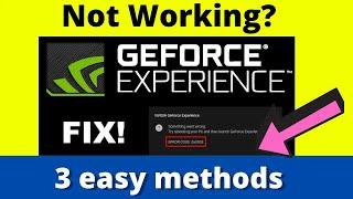 How to fix Geforce experience error code 0x0003 Windows 11-10 | Fix Geforce Experience not working