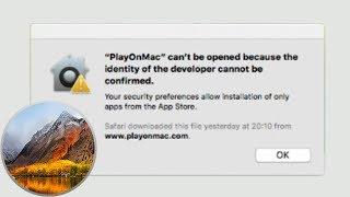 Fix "The Identify of the Developer Cannot be Confirmed" - High Sierra Mac OS