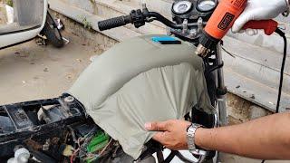 Hero Honda Splendor Vinyl Wrapping Khaki Green | Splendor Modification | Vwraps Sikar