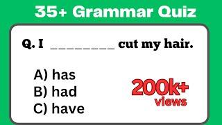 Mixed English Grammar Test l 35+ English Grammar Quiz  #grammarquiz