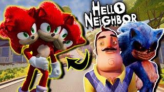 SONIC.EXE vs RED 3 HEADED SONIC | Hello Neighbor Mod