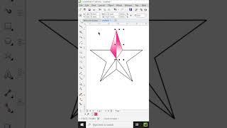 3D Star in Corel draw design #shorts