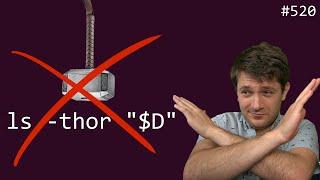 don't use short options in scripts (beginner - intermediate) anthony explains #520