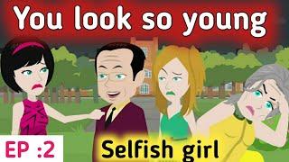 Selfish girl part 2 | Stories in English | Learn English | English animation | Sunshine English