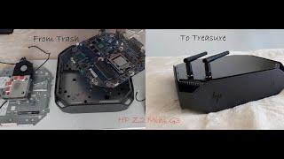 HP Z2 Mini G3 - From TRASH to TREASURE (restoration, disassembly,  upgrades)