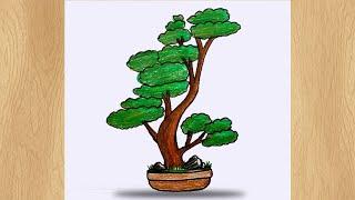 How to Draw a Bonsai Tree I Bonsai Tree Drawing Tutorial