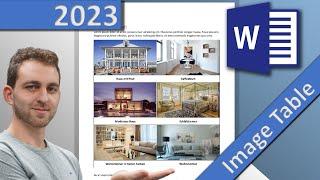 MS Word: How to insert image table in Word  FULL CUSTOMIZATION
