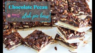 Chocolate Pecan Slab Pie Bars | Bake It With Love