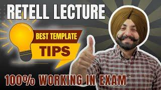 PTE Retell lecture best tips and template, how to improve speaking best tips  ( Gurwinder Sir )