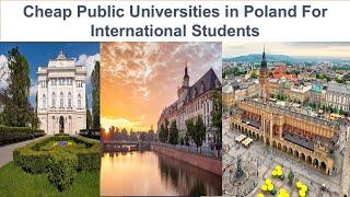 CHEAP PUBLIC UNIVERSITIES IN POLAND FOR INTERNATIONAL STUDENTS