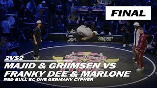 MAJID & GRIIMSEN VS FRANKY DEE & MARLONE | 2VS2 HIPHOP X BREAKING | RED BULL BC ONE GERMANY CYPHER