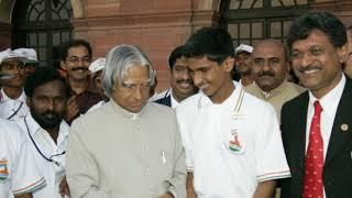 Dr. A.P.J Abdul Kalam mentoring about Bolla Srikanth, a visually challenged as Best Entrepreneur