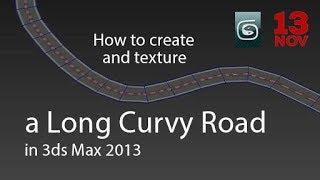 How to create and texture a long curvy road in 3ds Max