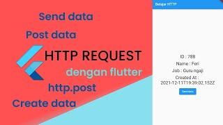 FLUTTER HTTP REQUEST POST SEND CREATE DATA CONNECT TO REST RESTFUL API INTERNET SERVER INDONESIA