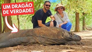 FRENTE A FRENTE COM O DRAGÃO DE KOMODO E TEMPLO BUDISTA NA ILHA DE BALI NA INDONÉSIA!