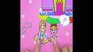 [paper diy] Rapunzel Poor and Bad Sister | Rapunzel Family 놀이 종이 #shorts